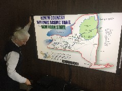Ruth Bennett McDougal Dorrough; sign North Country National Scenic Trail in New York